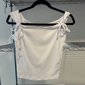 Hollister Off-White Tie-Strap Tank Top